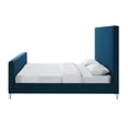 thumbnail image 4 of Inspired Home Samouel Linen Bed Upholstered King, Denim, 4 of 9