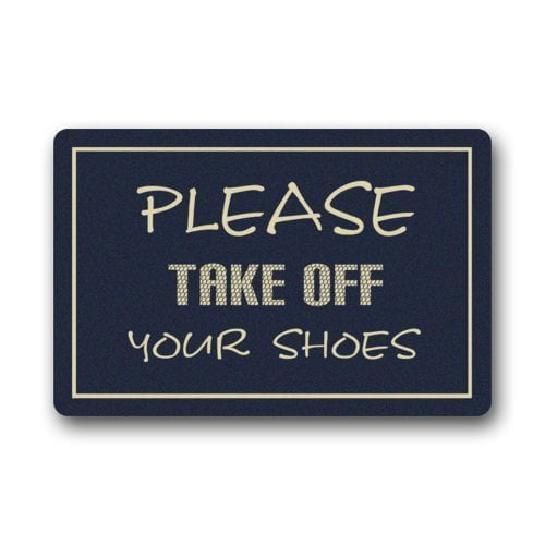 WinHome Please Take Off Your Shoes Doormat Floor Mats Rugs Outdoors