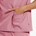 thumbnail image 4 of Men's Jogger Pants Sets 2 Piece Professional Stretch Scrubs Short Sleeve Multi Pockets Crewneck Top and Pant Suit (M, Pink), 4 of 7