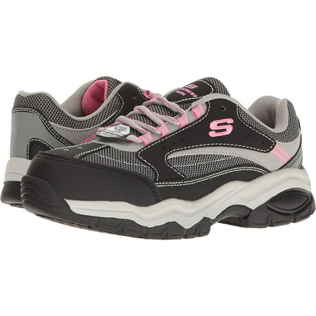 

Skechers Work Women s Biscoe Steel Toe Lace-up Work Shoe