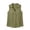 Army Green, variant on Women's Sleeveless V-Neck Button Down Shirt Casual Solid Color Loose Fit Chiffon Blouse Top for Summer