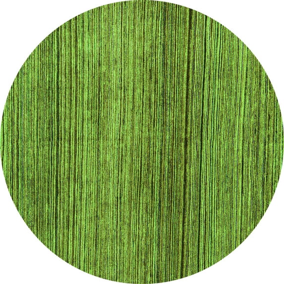 Ahgly Company Indoor Round Oriental Green Modern Area Rugs, 7' Round