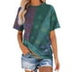 thumbnail image 1 of Blusa de Manga Corta Cuello Redondo Impreso Señoras Casual Top, Blusa Ligera de Poliéster para el Trabajo, la Fiesta Y Toda la Temporada de Uso Diario, 1 of 4