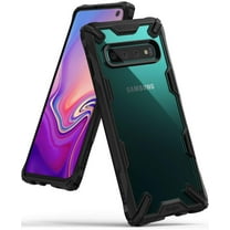 Ringke Fusion-X Case Compatible with Samsung Galaxy S10, Transparent Hard Back Shockproof Advanced Bumper Cover - Black