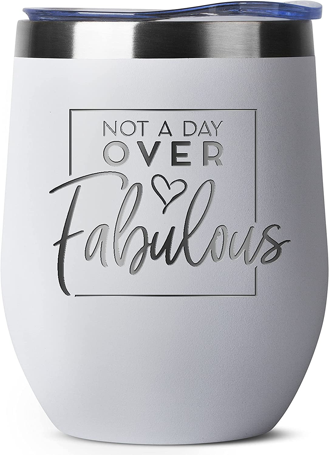 Mom Wife Sister Grandma Girlfriend Best Friend Mother Bday Ideas 12 oz Mint Insulated Stainless Steel Tumbler w Lid Wine Coffee Cups Presents Not A Day Over Fabulous Birthday Gifts for Women