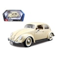 thumbnail image 1 of 1955 Volkswagen Beetle Kafer Beige 1/18 Modelo de coche fundido a presión por Bburago Bburago 12029bg, 1 of 1