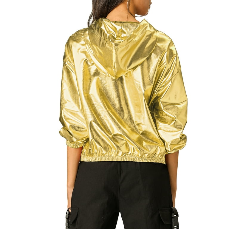 Shiny gold hoodie best sale