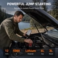 thumbnail image 5 of AstroAI Car Jump Starter, 5000A Peak 12V Auto Battery Booster Pack & Power Bank, LED Screen, Metal Shell, Emergency Jumper Box with LED Light, EVA Storage Bag for up to 6L Gas and 3L Diesel Engines, 5 of 14