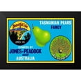 thumbnail image 2 of Retrolabel 14x11 Black Modern Framed Museum Art Print Titled - Jones-Peacock Tasmanian Pears, 2 of 5
