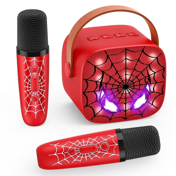 Mini Karaoke Machine for Kids, 2 Karaoke Microphones for Kids, Portable Bluetooth Speaker Birthday Gifts for 3 4 5 6 7 8-15 Year Old Boys Girls, Toys Easter Gifts for Kids