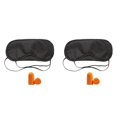 thumbnail image 1 of YWIYIUD 2 Sets 7.09 Inch Lightweight Durable Sleeping EyeMasks with Adjustable Strap Suitable for Adults Portable and Practical Light Blocking Eye Cover and Earplugs for Long Wearing During Travel, 1 of 7