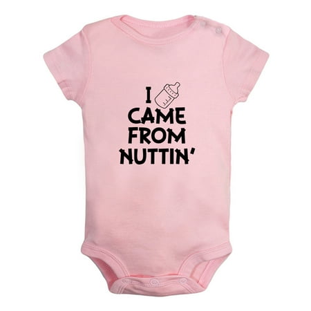 

iDzn I Came From Nuttin Funny Rompers For Babies Newborn Baby Unisex Bodysuits Infant Jumpsuits Toddler 0-24 Months Kids One-Piece Oufits