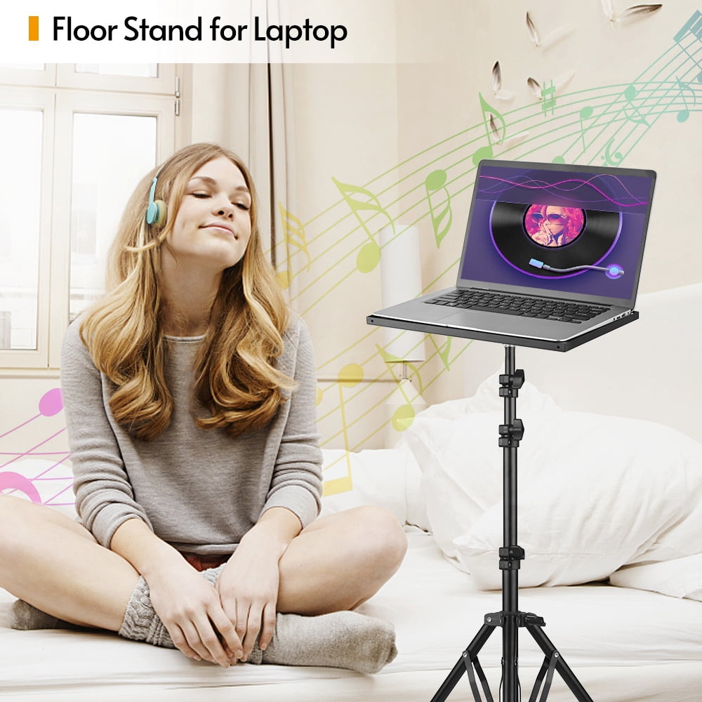 tripod stand for projector For Universal Laptop Projector Tripod Stand & Holder Aluminum Alloy Computer Projector Floor Stand 41-135cm/ 16-53in Ajudtable Height for Stage Studio Outdoor Use