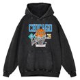thumbnail image 2 of Sudadera con capucha de gran tamaño para hombre, estilo informal, 100 % algodón, con el equipo de baloncesto de Chicago 76, con lavado desgastado y vintage, 2 of 5
