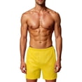thumbnail image 3 of TANBOM Men's Nylon Mesh Five Pants Casual Comfortable Breathable Yellow M, 3 of 6