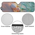 thumbnail image 7 of FUIALDOLG Car Windshield Sun Shade, Ocean Beach Shell Sun Visor for Car Off-road Vehicle, Block UV Rays, Foldable 52.95x16.14 inches, 7 of 7
