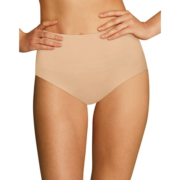 Maidenform Womens Tame Your Tummy Brief, M, Nude 1/Transparent 