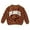 Brown, variant on Bobifish Toddler Dark Green Ribbed Sweater “LOS ANGELES” Letter Print Sweater Long Sleeve Knitted Trendy Casual City Themed Boys Girls Pullover Top