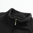 thumbnail image 6 of COSFO Sweatshirt Men Black Zip-Up Fleece No Hood Casual Tops with Pocket Long Sleeve Warm Mock Neck Loose Fit Mens Shirts, 6 of 8
