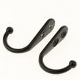 thumbnail image 4 of Tongina 4x20 x Clothes Hat Coat Robe Hanging Metal Single Hook Wall Door Hanger Black 4 Pcs, 4 of 7