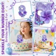 thumbnail image 2 of Birthday Number Candle, Creative Cartoon Design Smokeless Wax Glitz for Kids Boys Girls Birthday Party Cake Toppers Anniversary Decorations, H, 2 of 6
