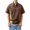 Brown, variant on Men's Techwear Half-Zip Short-Sleeve Top Lightweight Breathable Fabric Summer Outdoor & Casual Wear,Brown,L