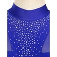 thumbnail image 6 of Manyakai Women Lyrical Dance Costume Mock Neck Dance Dress Leotard Morden Contemporary Ballet Royal Blue S, 6 of 7