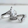 thumbnail image 4 of Silver & Stone Jewels 2 CT Marquise Cubic Zirconia Bridal Set Engagement Ring 14K White Gold Plated, 4 of 4