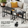 thumbnail image 5 of HOMCOM Small Folding Desk, 31.5" Foldable Computer Desk with Storage Bag, Shelf and Wheels for Small Spaces, Home Office, Easy Assembly, Black, 5 of 9