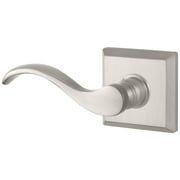 Baldwin Reserve HDCURLTSR150 Half Dummy Handleset Left Hand Curve Lever and Traditional Square Rose Satin Nickel Finish