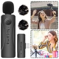 thumbnail image 2 of 2-Pack USB-C Wireless Mic for iPhone 16/15 & Android, Noise Cancelling Lavalier Mics (2TX+RX), 2 of 5