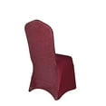 thumbnail image 2 of BalsaCircle 10 Burgundy Solid Metallic Spandex Stretchable Banquet Chair Covers Slipcovers, 2 of 8