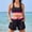 Red, variant on ZGRBOU Women's Sporty Two Piece Swimsuits Color Block Crop Tank Tops and Boyshorts Bottom Athletic Full Coverage Bathing Suits