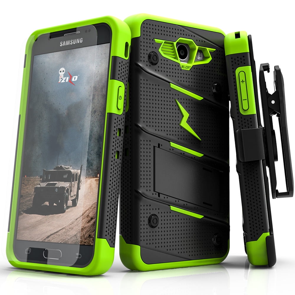 Zizo BOLT Series compatible with Samsung Galaxy J3 Emerge Case Military