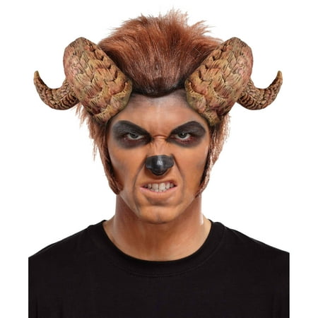 Beast Horns Curled Adult Halloween Accessory