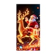 thumbnail image 2 of Glow in the Dark Christmas Door Curtain, Printed Santa and Reindeer Door Cover with Hanging Cord, Holiday Party Decoration, 70.9 by 35.4 Inches, 2 of 6