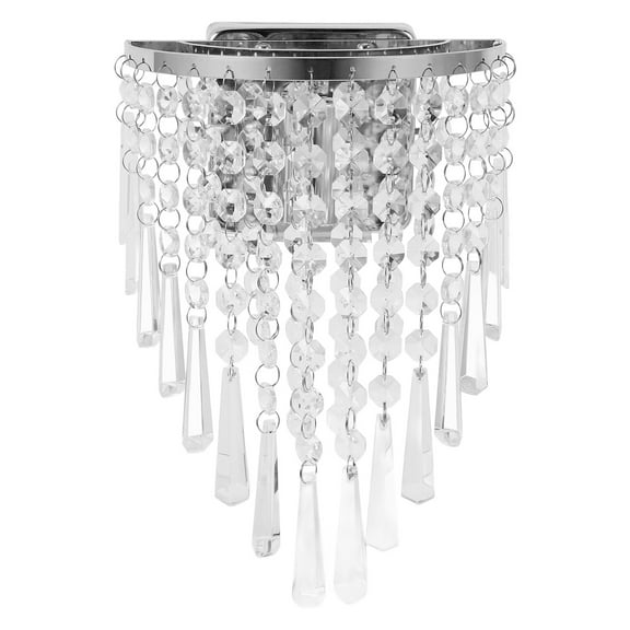 RENACLIPY Wall Crystal Sconces Crystal Wall Lights Silver Indoor Decorative Uses Modern 1Pack