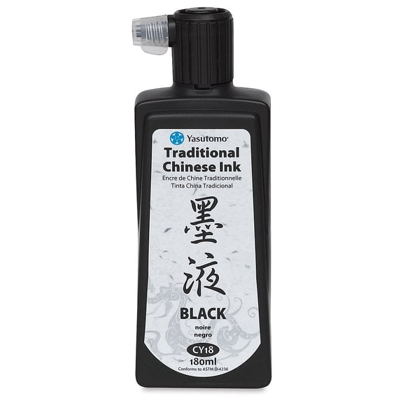 Yasutomo Traditional Chinese Ink, 180ml, Black
