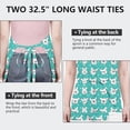 thumbnail image 6 of Esign Of Head Pug Dog Apron-Garden Aprons for Women with Pockets-Cotton Linen Waterproof Kitchen Cooking Gardening Aprons Adjustable for Kitchen,Cooking,BBQ and Salon 33x27 Inch, 6 of 7
