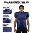 thumbnail image 2 of Exxact Sports Men’s Football Practice Jersey - Pro-Style, Lightweight & Breathable Mesh Football Jersey For Men (Navy, Adult L / XL), 2 of 7