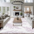 thumbnail image 3 of Area Rug for Living Room, Pink Purple Tree Branches Non-Slip Indoor Ex Large Carpet for Bedroom/Dining Room, Farmhouse Nature Botanical Washable Low-Profile Rectangle Floor Runner Rugs - 8 x 10 Ft, 3 of 8
