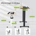 thumbnail image 6 of farexon Electric Standing Desk, Adjustable Height Mobile Home Office Desk, 48x24 Inches Ergonomic Computer Desk with 4 Preset Heights, 27-46in Lifting Range Stand up Desk（Black）, 6 of 9