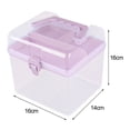 thumbnail image 5 of Trayknick Clear Storage Box with Removable 3-Compartment Tray - Double-Layer Organizer for Toys, Jewelry, and Stationery, 5 of 7