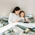 thumbnail image 5 of jejeloiu Mallard Full Size Comforter Sets,Rustic Plant River Bedding Comforter Set,Vintage Flowers Pattern Bedding Sets For Men Women,Luxury Bedroom Decor Reversible,3 Pieces, 5 of 8