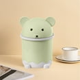 thumbnail image 7 of Small Trash Can with Lid, Mini Trash Can for Bathroom, Office and Bedroom, Small Bathroom Garbage Can with Swing Top, Compact Waste Basket for Desk, Dorm & Home, Green - Xuniizn, 7 of 7