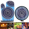 thumbnail image 3 of MasteelfCA 1 Set Oven Mitts and Pot Holder Set Premium Heat Resistant Non Mat, 3 of 7