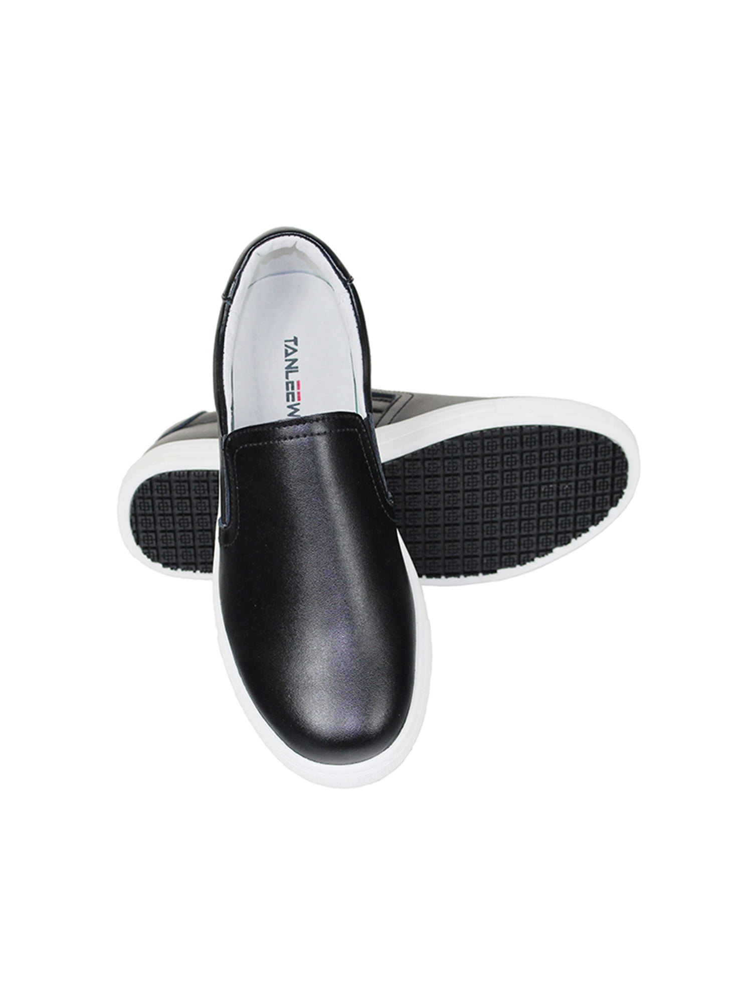 Tanleewa Womens Flexible Oil and Slip Resistant Work Shoes Comfort Slip Ons Shoe Size 5