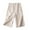 Beige, variant on Womens Comfy Bermuda Shorts Linen Lightweight Quick Dry High Waisted Casual Shorts