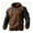 D61/Brown, variant on Afdoent Mens Hoodies Pullover Color Block Hooded Sweatshirt With Perforated Detail For Autumn Winter Casual Athletic Wear Hoodie