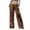 Coffee, variant on Women Sparkly Sequin Wide Leg Pants Shiny Elastic Drawstring Palazzo Pant Color Navy Size XL